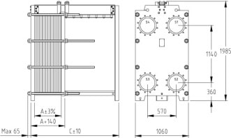 Пластинчатый разборный теплообменник SWEP GL-85P