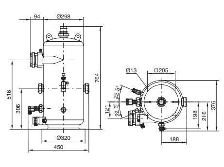 Кожухотрубный теплообменник BITZER OA1954