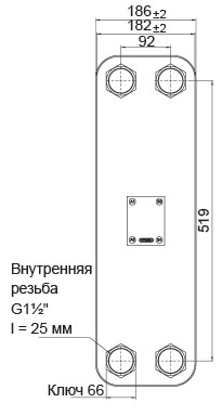 Пластинчатый теплообменник HYDAC HEX S722-60