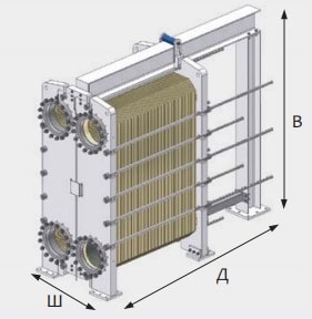 Чертёж теплообменника LHE HT204